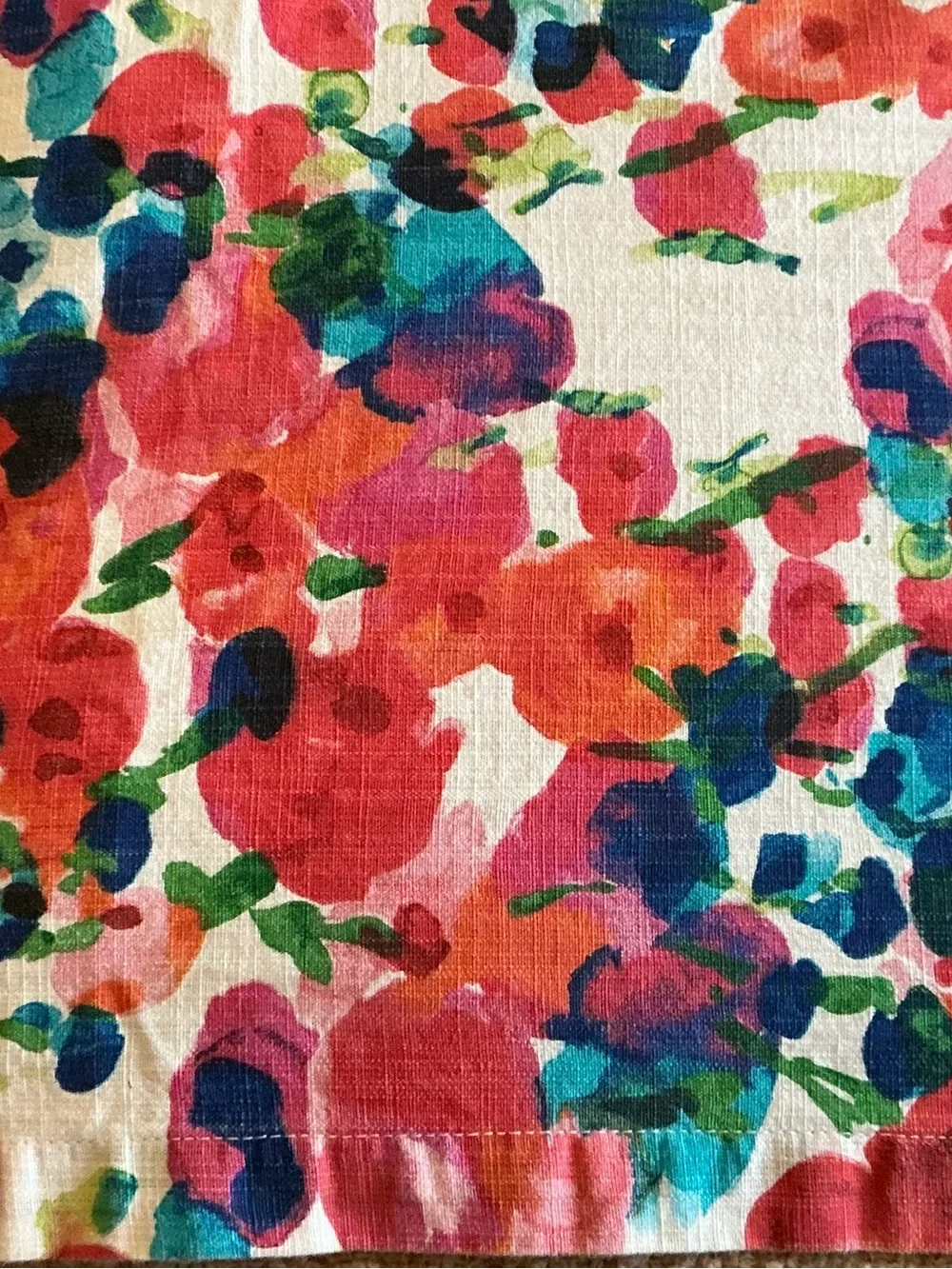 Kate Spade New York Large Floral Fabric Tablecloth 100% Cotton Rectangle 60x80